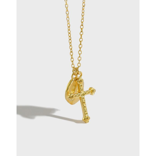 Casual Geometry Round Cross 925 Sterling Silver Necklace R866-HFH_608614544660