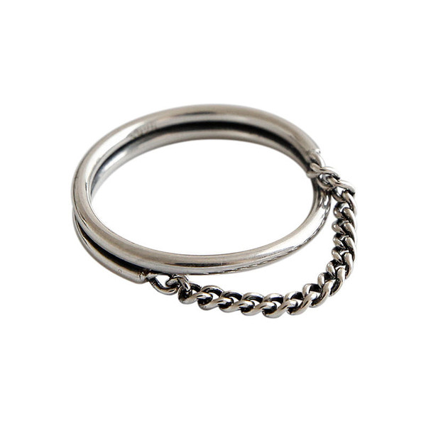 Vintage Cool Chain 925 Sterling Silver Adjustable Ring R866-HFH_607904595551