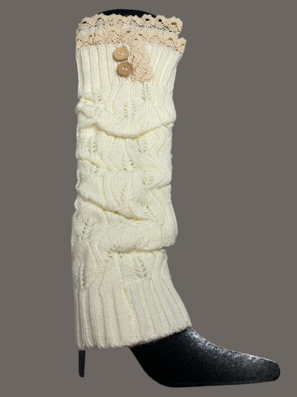 Color: GREEN - Lovely And Lacy Long Cable Knit Boot Socks K290-50046890770705