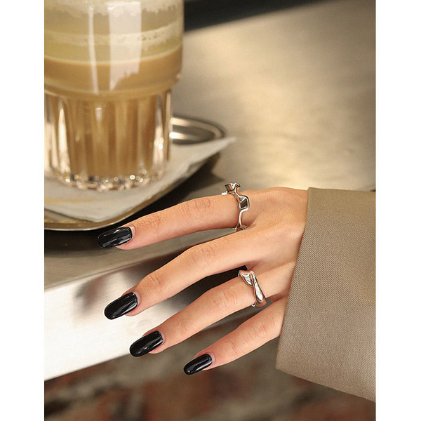 Bridesmaid Irregular Wave Sunshine 925 Sterling Silver Adjustable Ring R866-HFH_633499924878