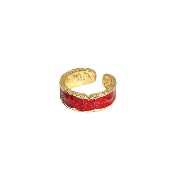 Geometry Epoxy Glittering River 925 Sterling Silver Adjustable Ring R866-HFH_639123384023