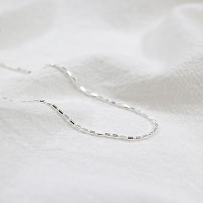 Simple New Geometry Irregular Tube 925 Sterling Silver Necklace R866-HFH_552540365934