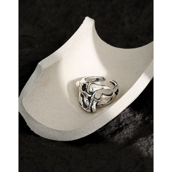 Vintage Hollow Skull Head 925 Sterling Silver Adjustable Ring R866-HFH_638514571103