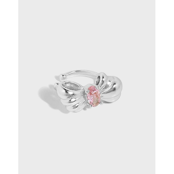 Oval Pink CZ Butterfly Flying New 925 Sterling Silver Non-Pierced Earring(Single) R866-HFH_652824947774