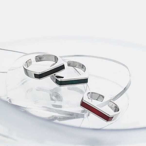 Geometry Rectangle Fashion  925 Sterling Silver Adjustable Ring R866-HFH_667702834295