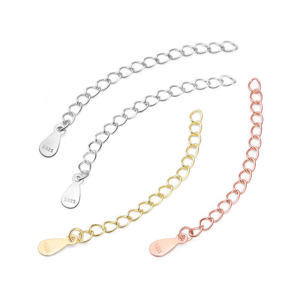 Fashion Waterdrop  Rolo Chain 925 Sterling Silver DIY Extended Chain R866-MLYF_571406270387