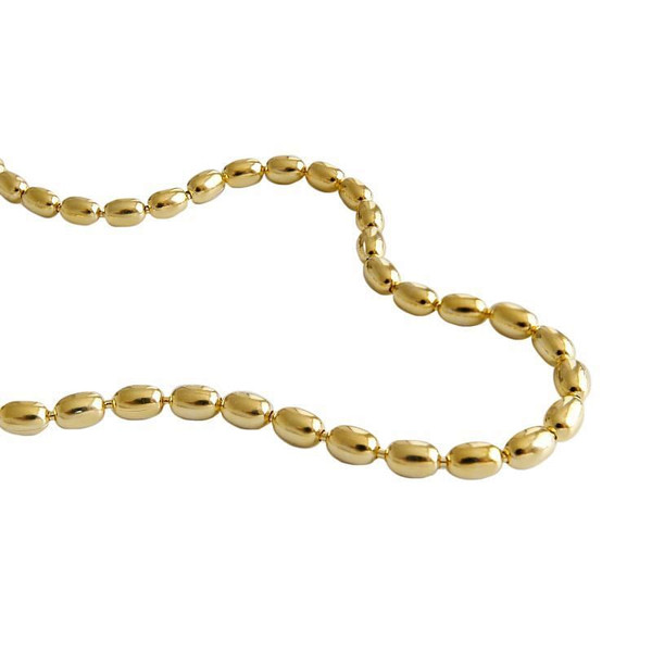 New Oval Beads 925 Sterling Silver Choker Necklace R866-HFH_604208149738