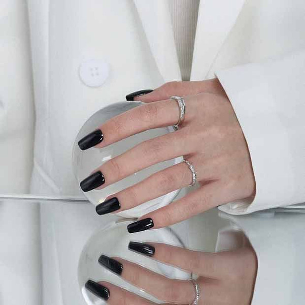Simple Geometry CZ Rectangle 925 Sterling Silver Adjustable Ring R866-HFH_649304213693