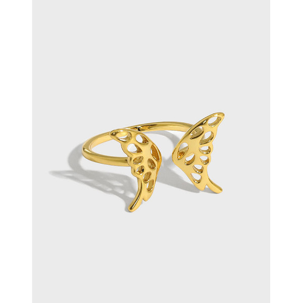 Beautiful Hollow Butterfly 925 Sterling Silver Adjustable Ring R866-HFH_640486748709