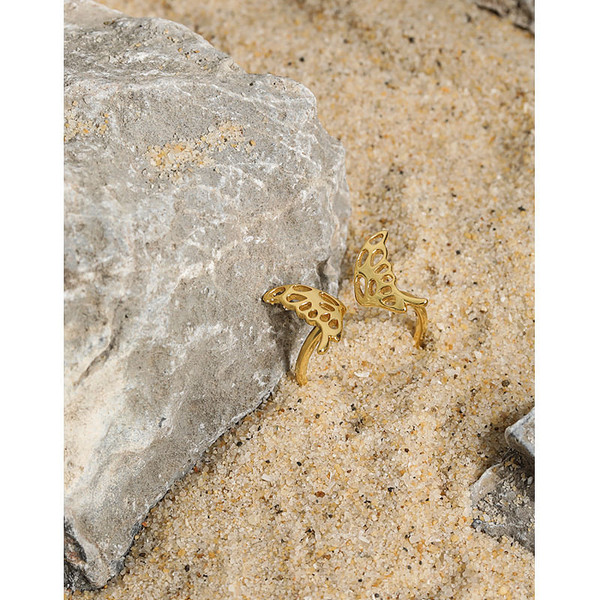Beautiful Hollow Butterfly 925 Sterling Silver Adjustable Ring R866-HFH_640486748709