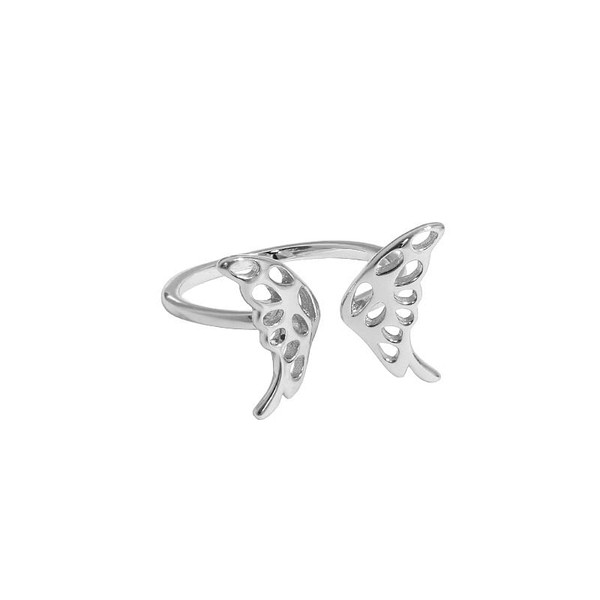 Beautiful Hollow Butterfly 925 Sterling Silver Adjustable Ring R866-HFH_640486748709