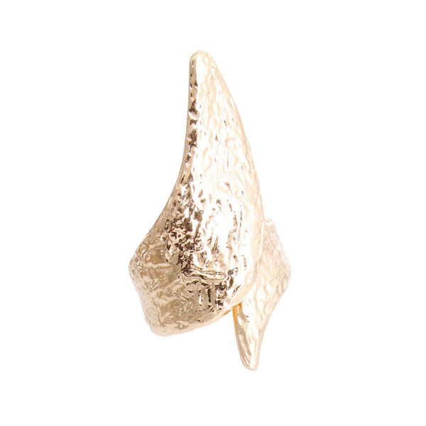 Hammered Gold Pointed Cuff T226-9485392511295