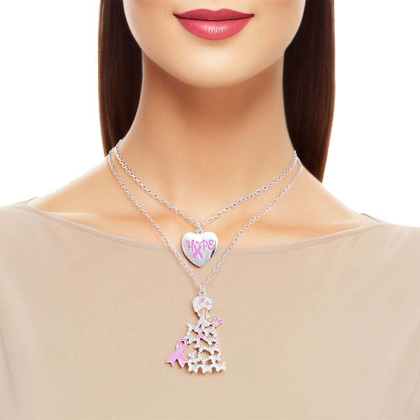 Silver Lady Adorned Gown Cancer Set T226-9485437665599