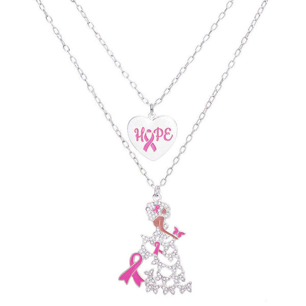 Silver Lady Adorned Gown Cancer Set T226-9485437665599