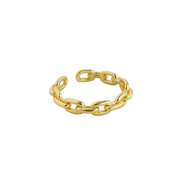 Classic Hollow Chain Fashion 925 Sterling Silver Adjustable Ring R866-HFH_611352018461