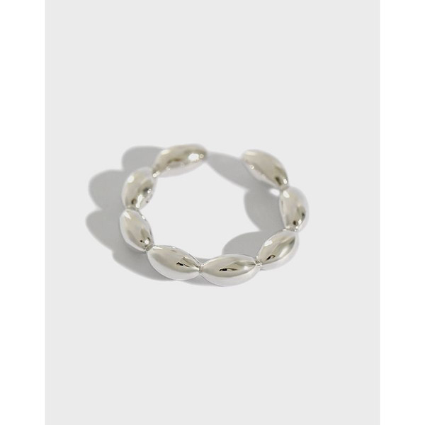 Modern Oval Beads 925 Sterling Silver Adjustable Ring R866-HFH_574358490938