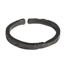 Fashion Black Gold 925 Sterling Silver Adjustable Ring R866-HFH_625147368593