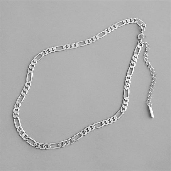 Hollow Chain Choker 925 Sterling Silver Necklace R866-HFH_599670651423