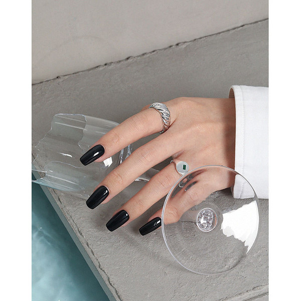 Simple Twisted Wide Office 925 Sterling Silver Adjustable Ring R866-HFH_646403214259