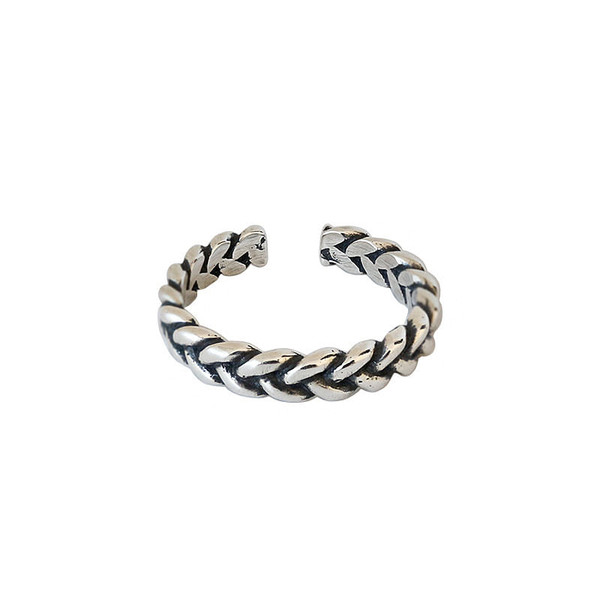 Vintage Twist 925 Sterling Silver Adjustable Ring R866-HFH_615848460034