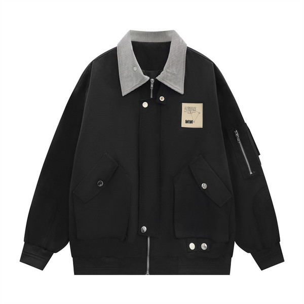 Street Multi-pocket Bomber Jacket Men's Contrast Color Q119-CJXZ2073502