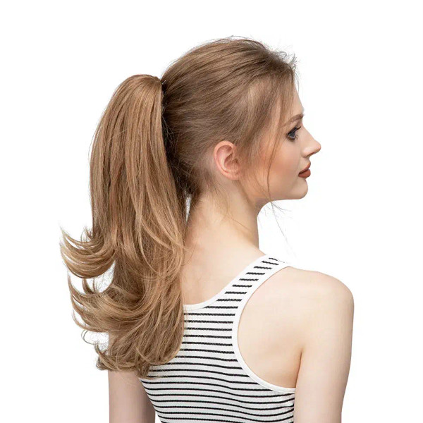 Color: P18/22, Bulk Buy: 1pc, Stretched Length: 14inches - Synthetic Claw Clip In Ponytail Hair Ext F640-12000038428963080