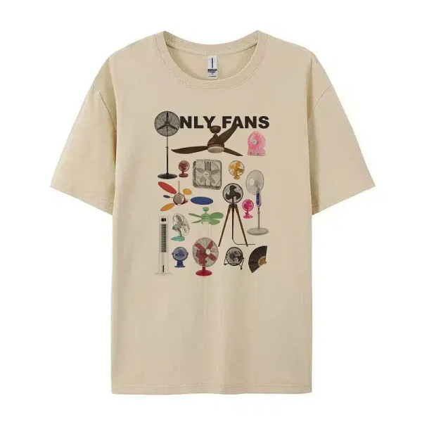 Color: Khaki, Size: S - Women Vintage Fashion Streetwear Graphic T Shirt Only Fans Funny T-Shirts S F640-12000037769233325