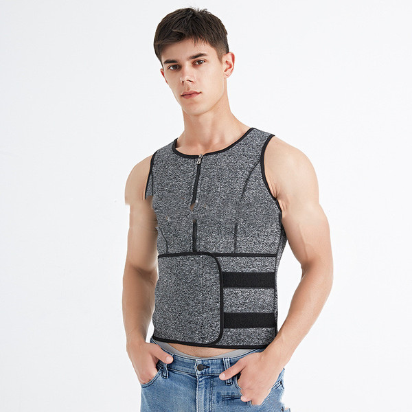 Color: Grey, style: A-S, Size:  - Abdomen Vest And Sweaty Fitness Corset Q119-CJDS121401401AZ