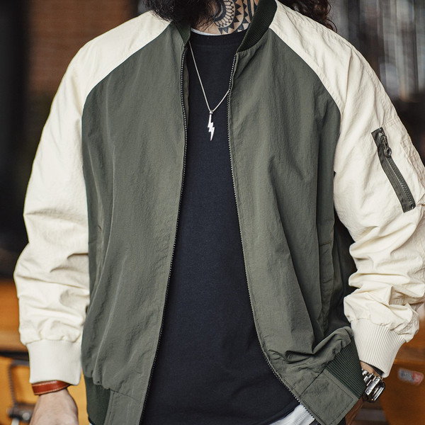 Color Blocked Shoulder Baseball Jersey Casual Q119-CJXZ2295476