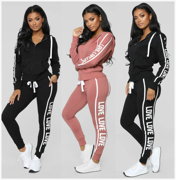 Color: Black2, Size: XL - Women's New Sports And Leisure Suits Q119-CJTZ109744820TG