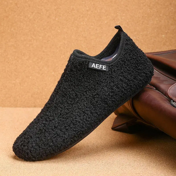Color: Red, Shoe Size: 40, Ships From: CHINA - Winter Fashion Men Slippers Plush Male Home Cotton S F640-12000043908110318