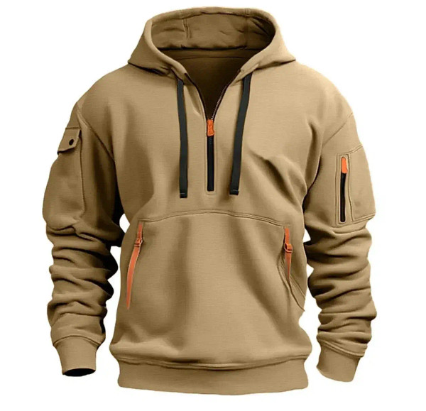 Color: Burgundy, Size: XXXL, Sale by Pack: Pack of 1, Ships From: CHINA - New hoodie men zipper mul F640-12000042206941772
