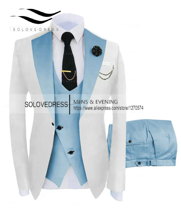 Color: green, Size: XXL - ( Jacket + Vest + Pants )Suits for Mens 2024 Casual Business Suit High-en F640-12000029465731919