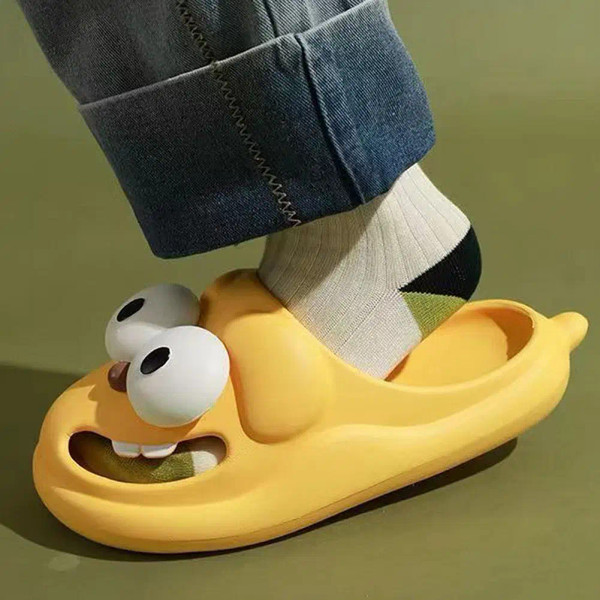 Color: Grape, Shoe Size: 33.5 - Cartoon Dog Outdoor Slippers Women Bathroom Soft Sole Anti-Slip Sho F640-12000038408565050