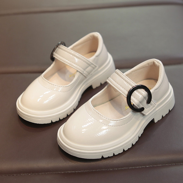 Color: Beige, Size: 31 - New Children's Peasy Princess Shoes In The Big Kids Soft Bottom Trend Q119-CJNS121876117QJ