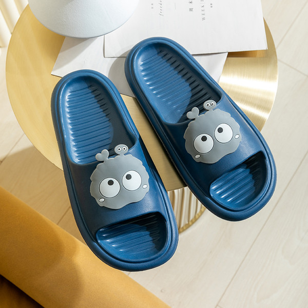 style: Blue ball, Shoe size: 44or45 - Lovely Slippers Women''S Summer Fashion Wear Bath Antiskid Me Q119-CJNS112362775WD