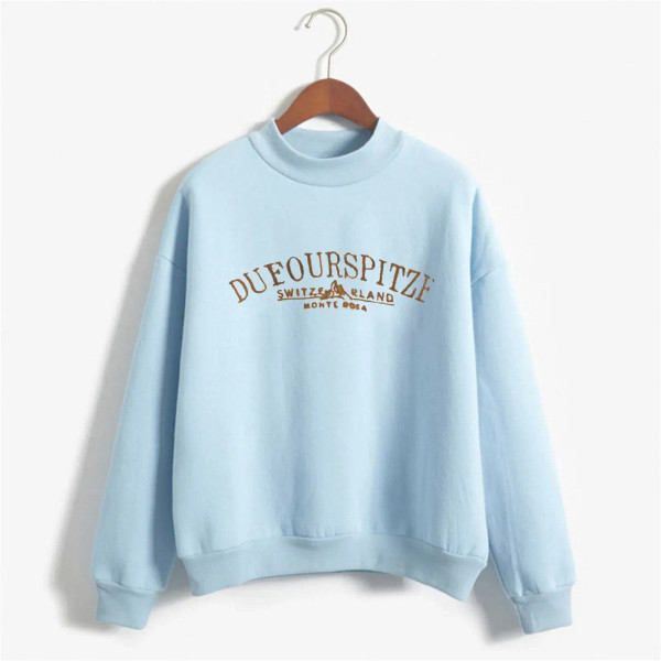 Color: Light  Blue, Size: S, Ships From: spain - Women'S Sweatshirt Pullover Graphic Letters Print  F640-12000034450486028