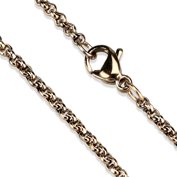 TK2425R - IP Rose Gold(Ion Plating) Stainless Steel Chain with No Stone A874-TK2425R