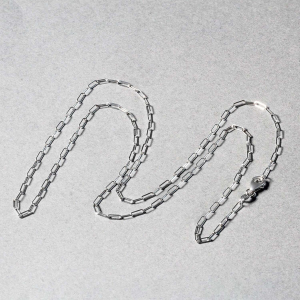 Size: 16'' - 14K White Gold Fine Paperclip Chain (1.50 mm) P150-69656-16