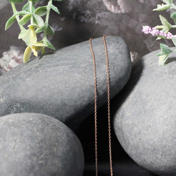 Size: 16 - 18k Rose Gold Diamond Cut Cable Link Chain (0.80 mm) P150-87233-16