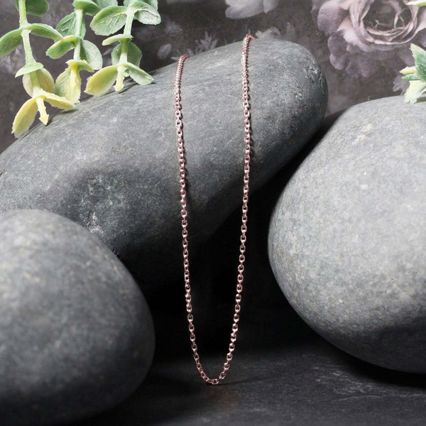 Size: 16'' - 14k Rose Gold Diamond Cut Cable Link Chain (1.30 mm) P150-75256-16