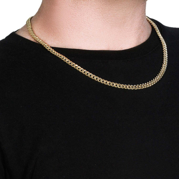 Size: 20 - 14k Yellow Gold Semi Solid Miami Cuban Chain (6.10 mm) P150-92184-20