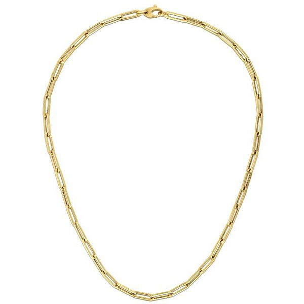 Size: 24'' - 14K Yellow Gold Bold Paperclip Chain (4.20 mm) P150-98384-24
