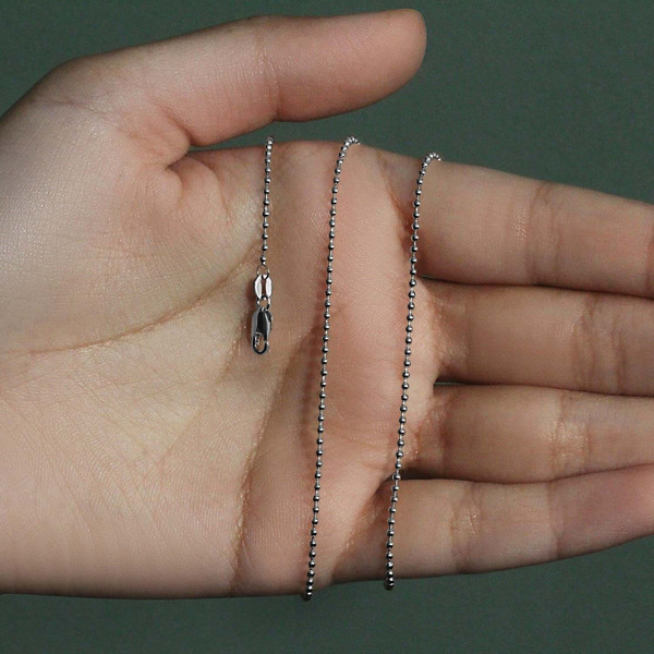 Size: 16'' - 14k White Gold Bead Chain 1.5mm (1.50 mm) P150-76364-16