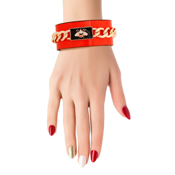 Bee-luxe Cuff: Red Bespoke Chain T226-9485784121663