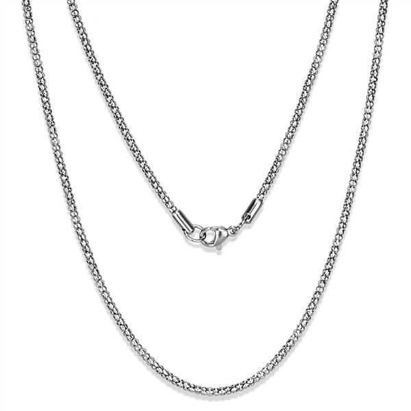 TK2424 - High polished (no plating) Stainless Steel Chain with No Stone A874-TK2424