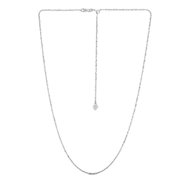 Size: 22'' - 14k White Gold Adjustable Sparkle Chain (1.20 mm) P150-66667-22