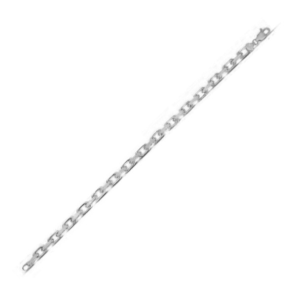 Size: 22 - 14k White Gold French Cable Link Chain (4.80 mm) P150-54231-22