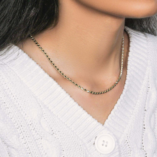 Size: 16'' - 14k Yellow Gold Heart Chain (3.00 mm) P150-62730-16