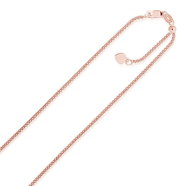 Size: 22'' - 14k Rose Gold Adjustable Popcorn Chain (1.30 mm) P150-20654-22